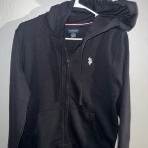 U.S. Polo Assn. Black Zip-Up Jacket